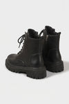 Women’s Winter Lace Up Side Zip Black Ankle Boots