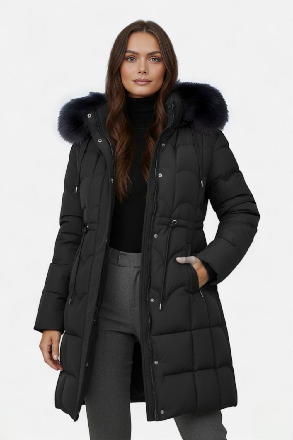Caurelle | Women’s Long Faux Fur Puffer Coat