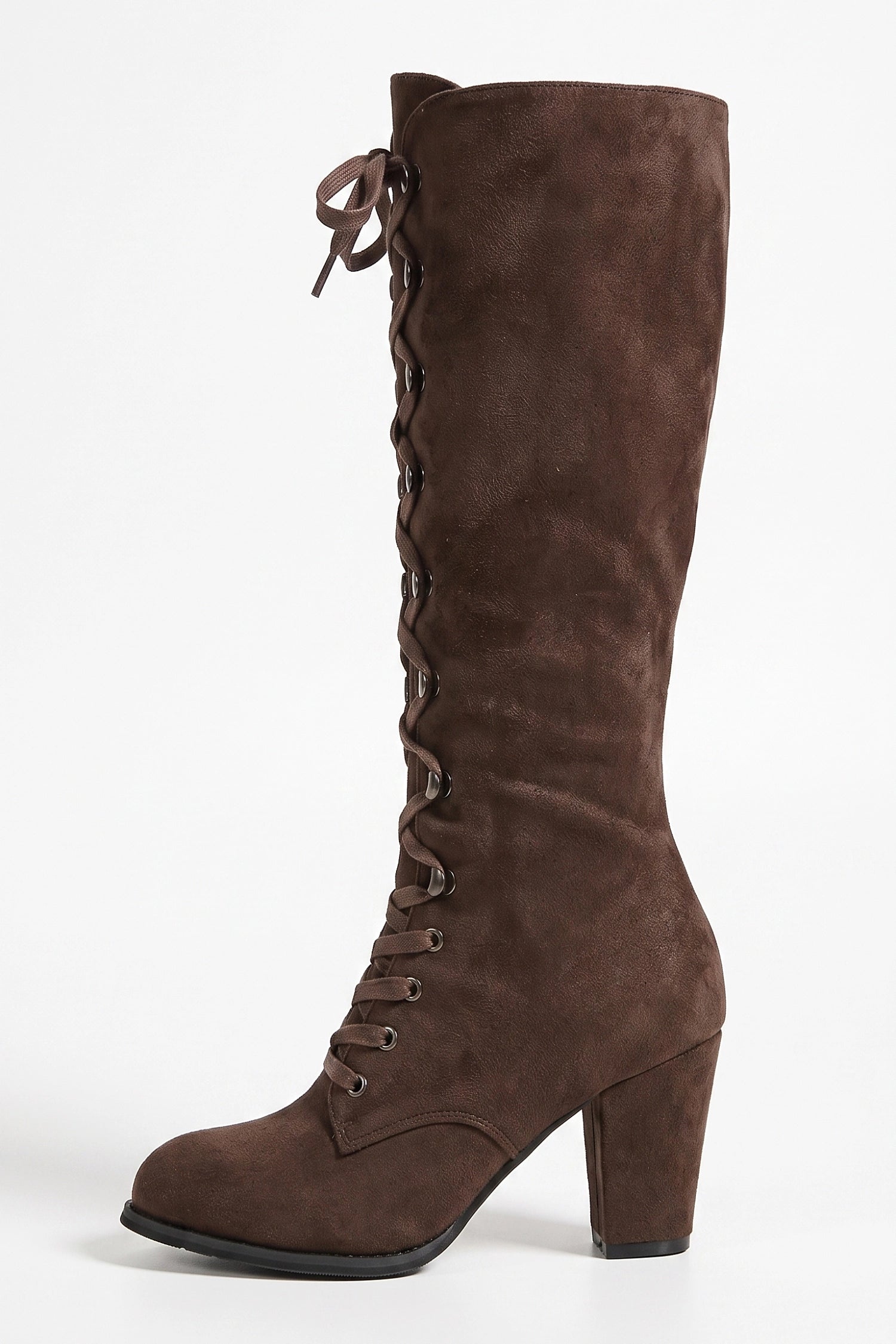 Women's Winter Lace Up Suede Warm Knee High Boots