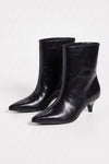 Women's Winter Elegant Leather Ankle Boots with Pointed Toe