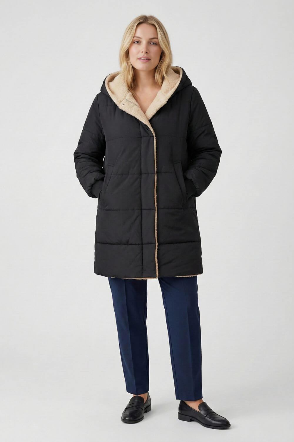 Caurelle | Women's Long Plush Puffer Coat