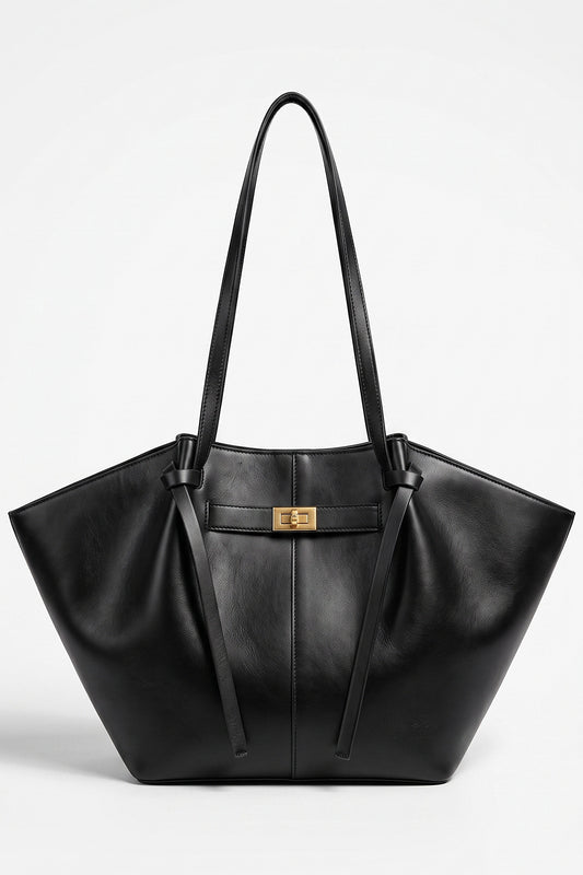Women's Spacious Leather Shoulder Tote Bag
