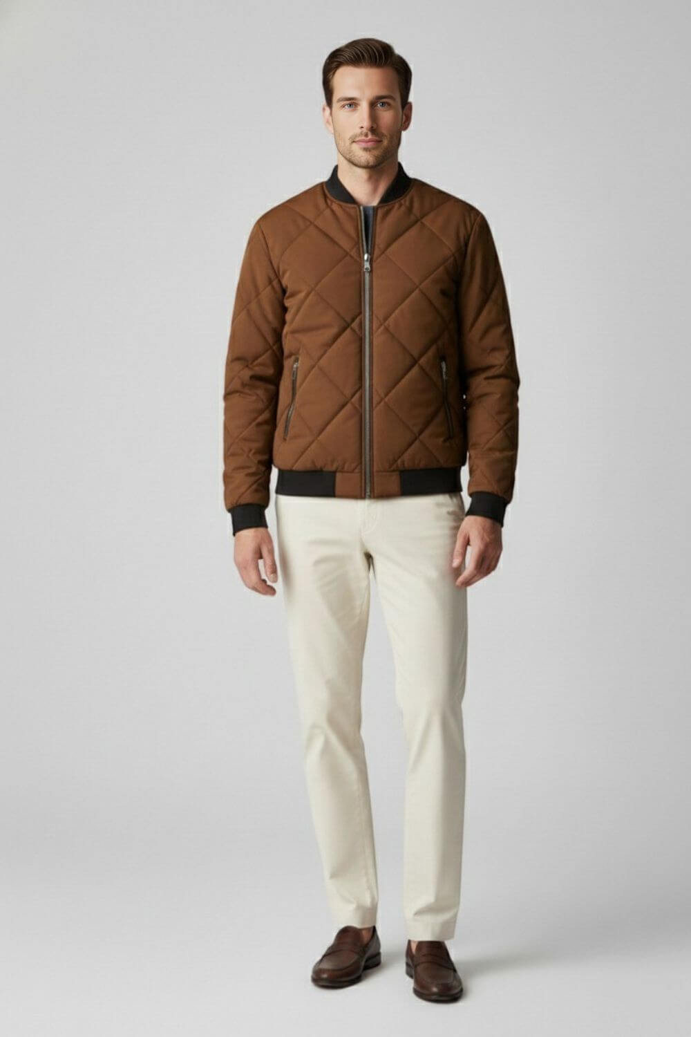 Caurelle | Men’s Quilted Bomber Winter Jacket – Warmth in Every Layer