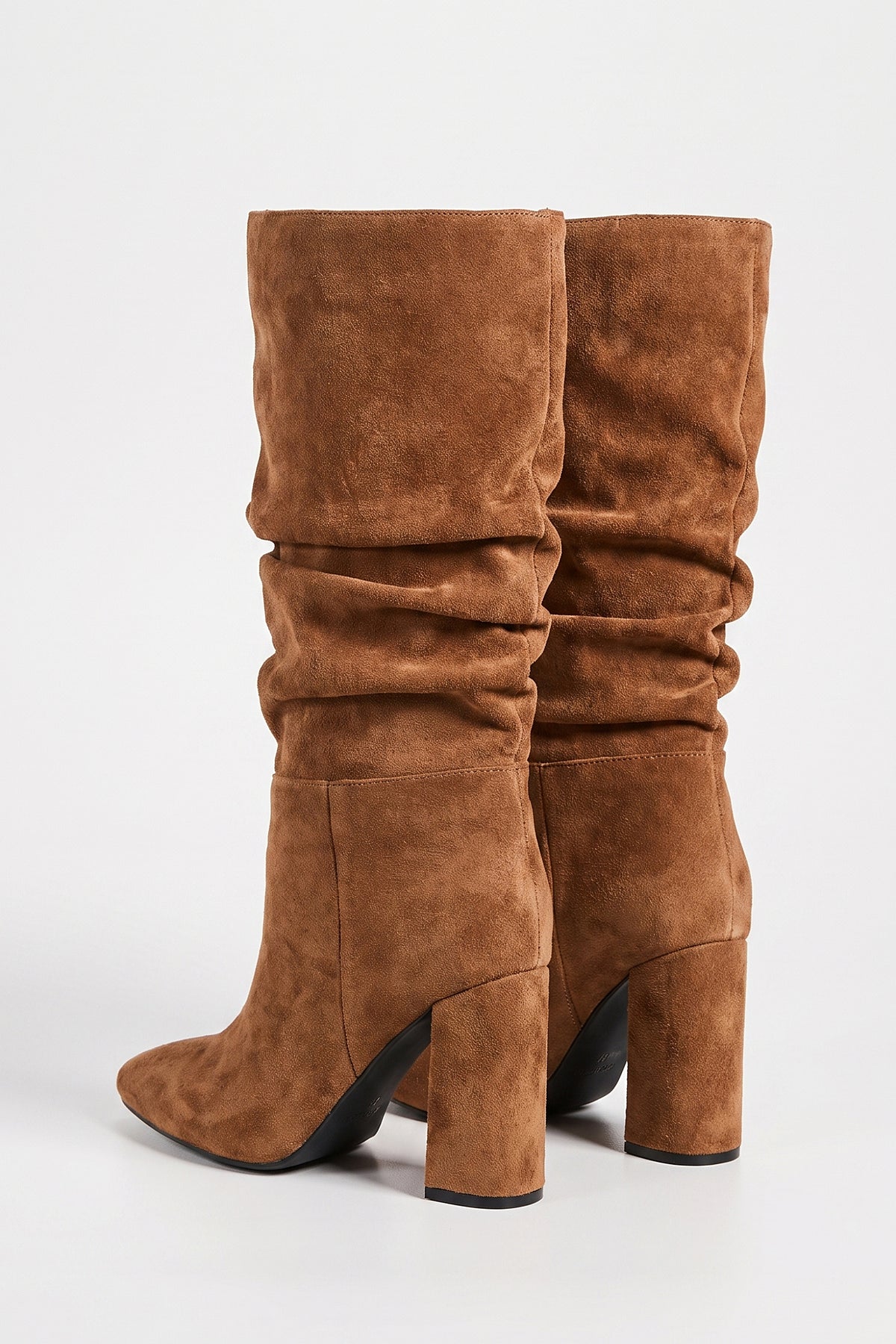 Women’s Winter Suede Slouch Block Heel Knee High Boots