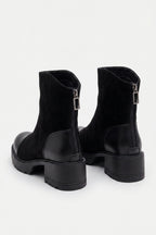 Women’s Winter Chunky Block Heel Suede Ankle Boots