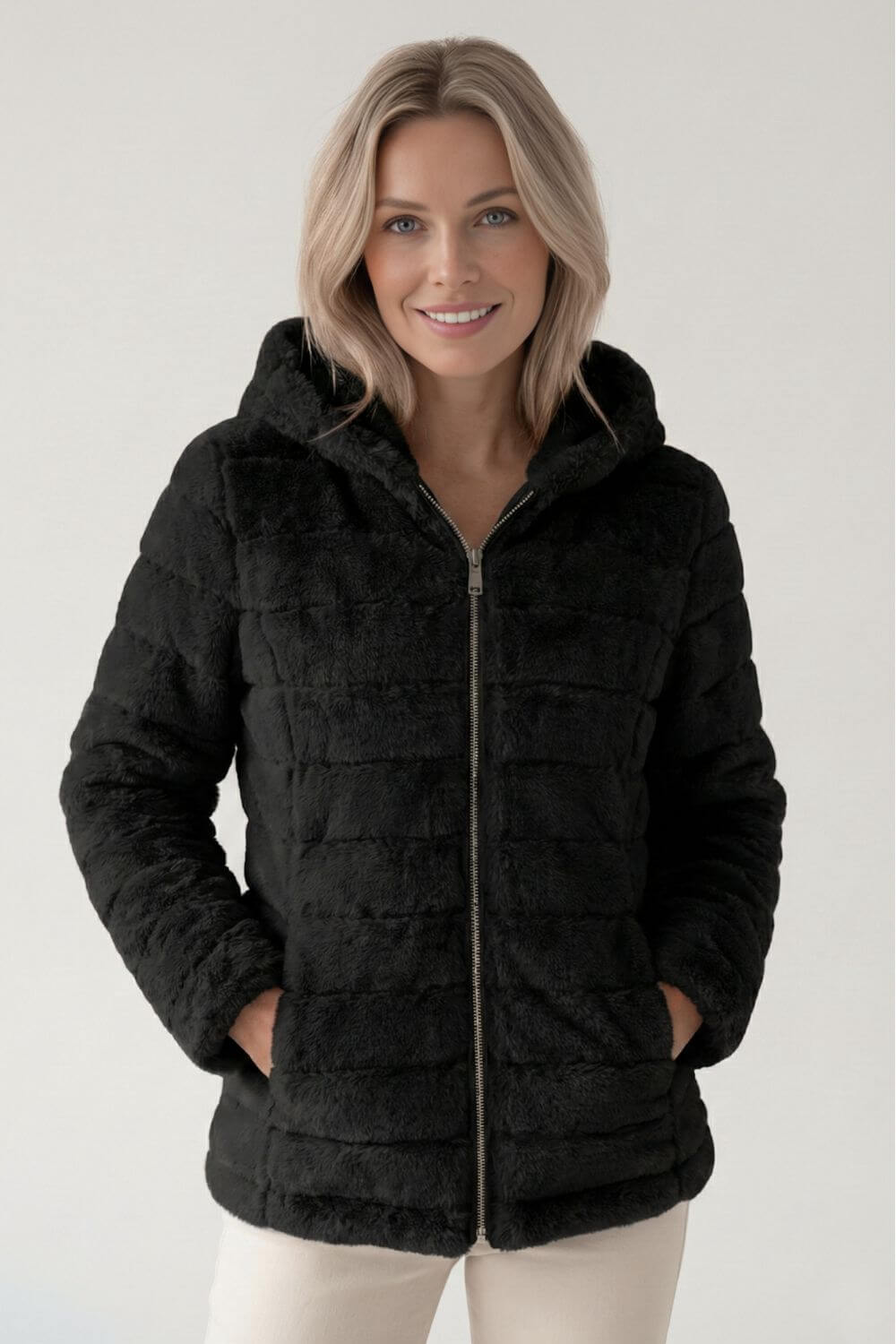 Caurelle | Women’s Faux Fur Fleece Puffer Jacket