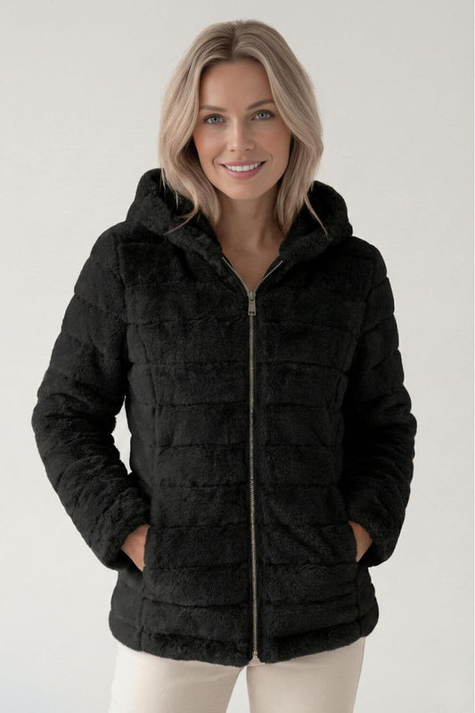 Caurelle | Women’s Faux Fur Fleece Puffer Jacket