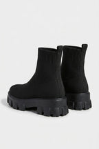 Women's Winter Easy Wear Sock Ankle Boots with Chunky Platform Sole