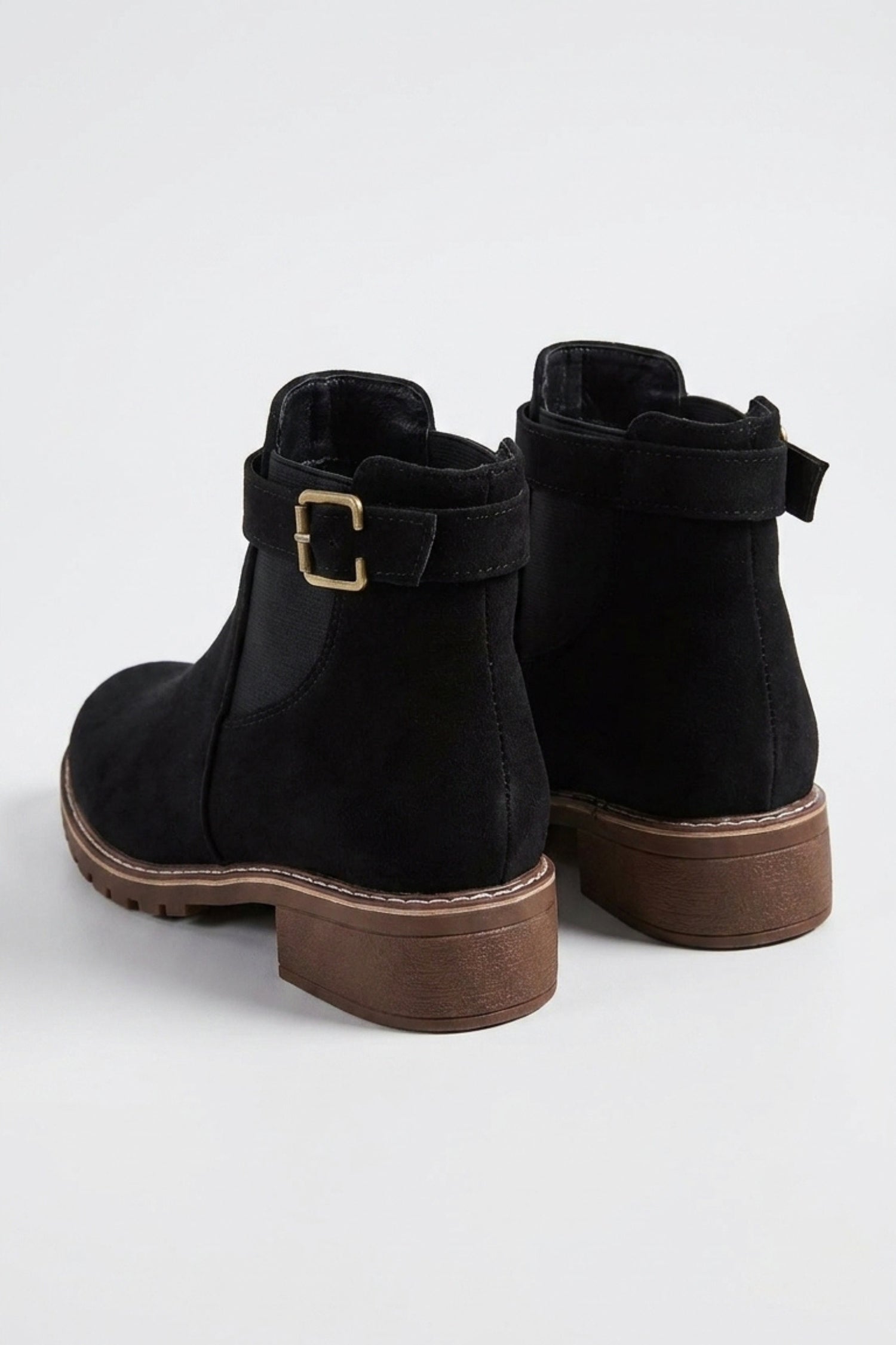 Women’s Winter Versatile Suede Ankle Boots with Buckle Strap