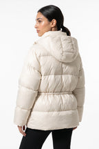Women's Winter Warm Puffer Jacket with Adjustable Drawstring Waist