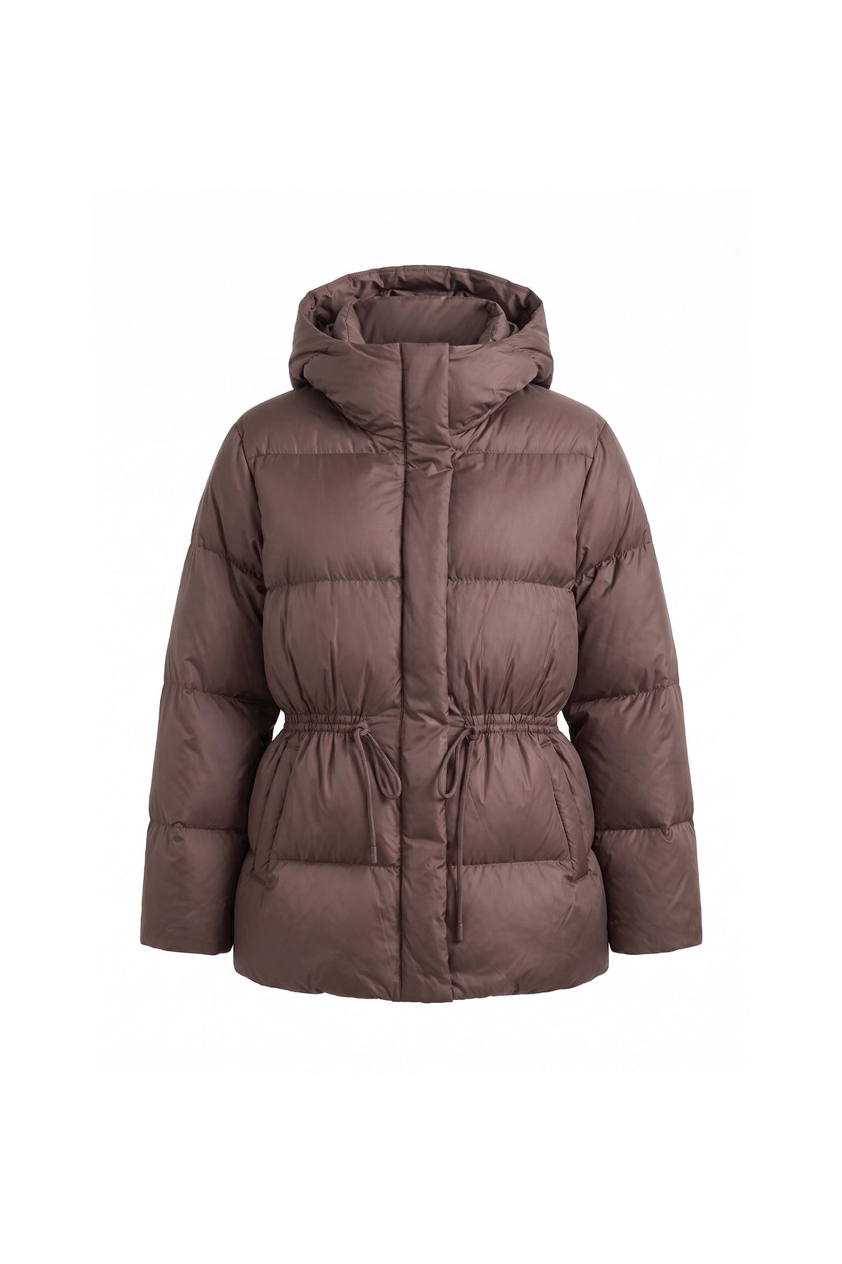 Women's Winter Warm Puffer Jacket with Adjustable Drawstring Waist