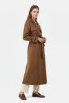 Caurelle | Women’s Long Belted Trench Coat – Elegant Classic Fit