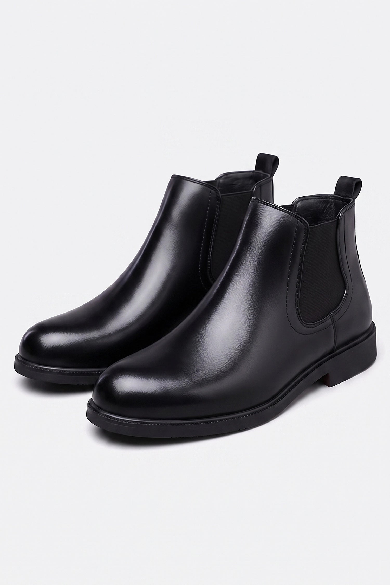 Men's Easy Wear Chelsea Boots with Low Block Heel