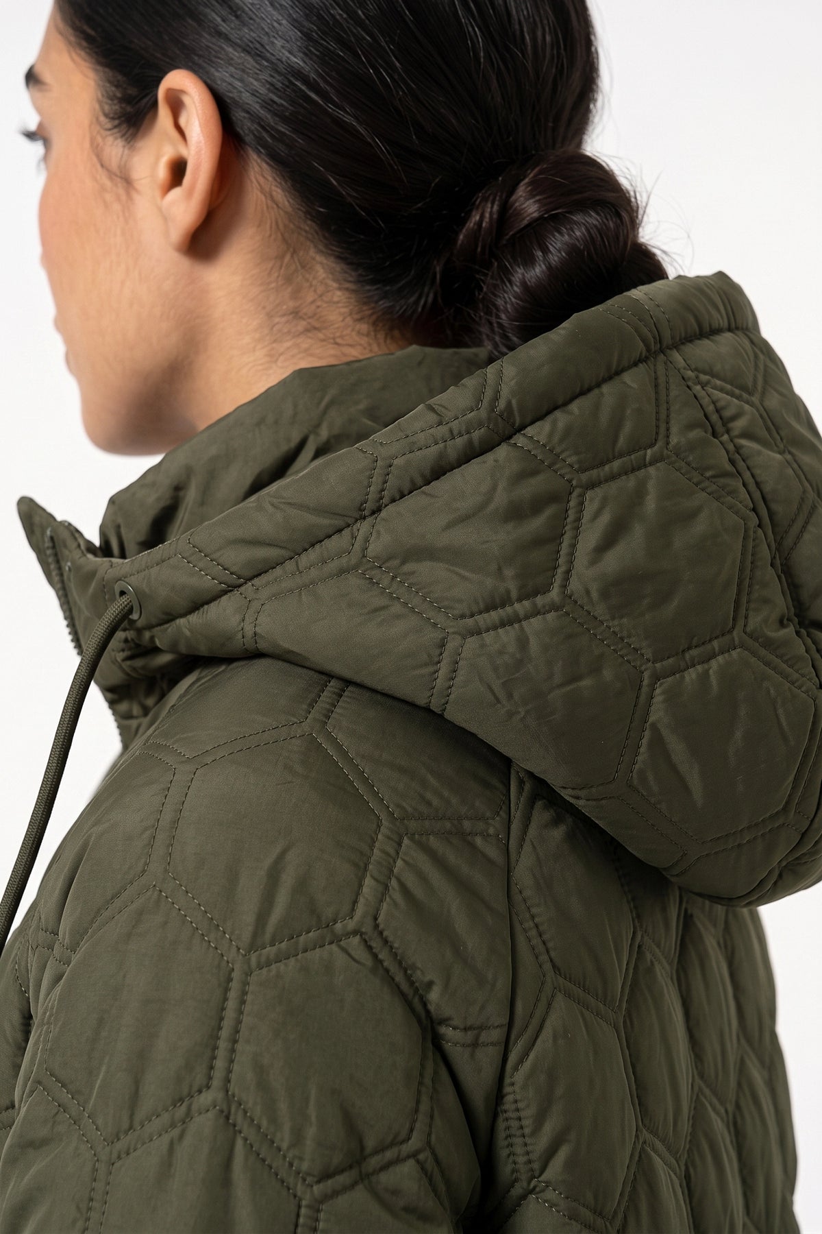 Women's Winter Warm Longline Quilted Coat with Hood