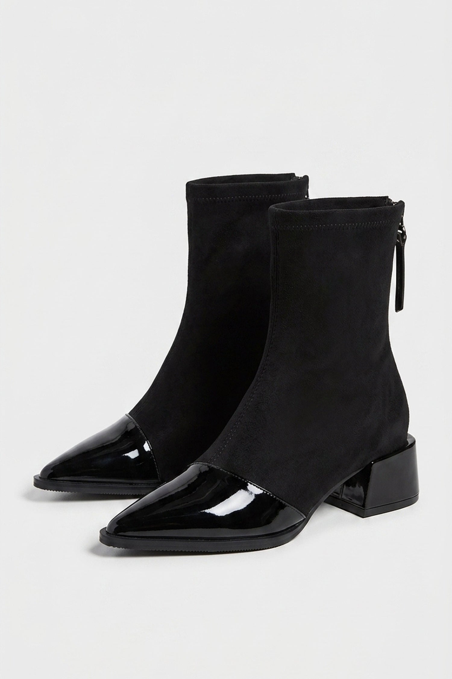 Women’s Winter Pointed Toe Block Heel Ankle Boots