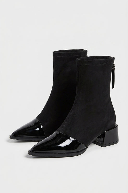 Women’s Winter Pointed Toe Block Heel Ankle Boots