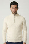 Caurelle | Men’s Cable Knitted Half Zip Jumper