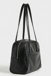 Women's Spacious Leather Shoulder Bag with Double Handle