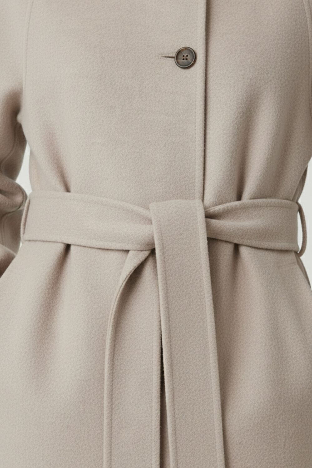 Caurelle | Women’s Long Belted High Neck Coat