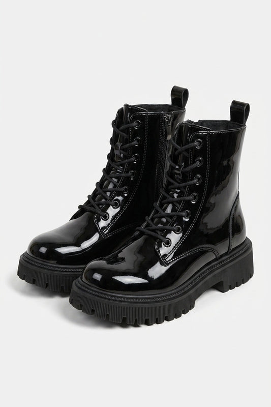 Women’s Winter Black Chunky Platform Ankle Boots