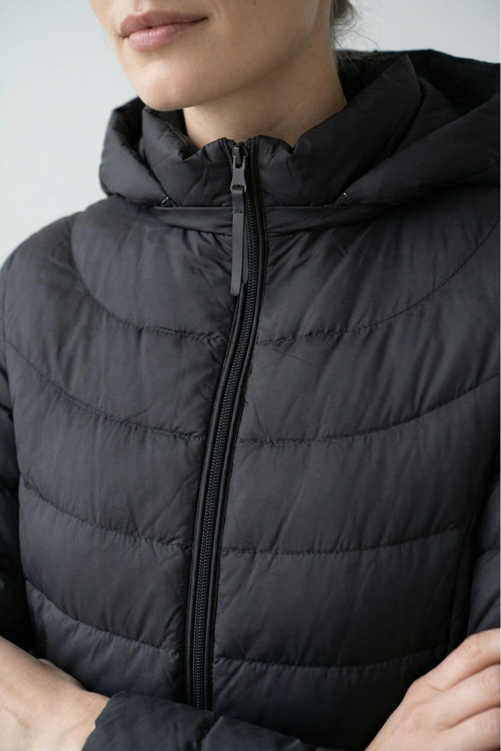Caurelle | Women’s Hooded Quilted Black Puffer Jacket