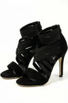 Caurelle | Women’s Black High Heel Elastic Fit Zip Closure