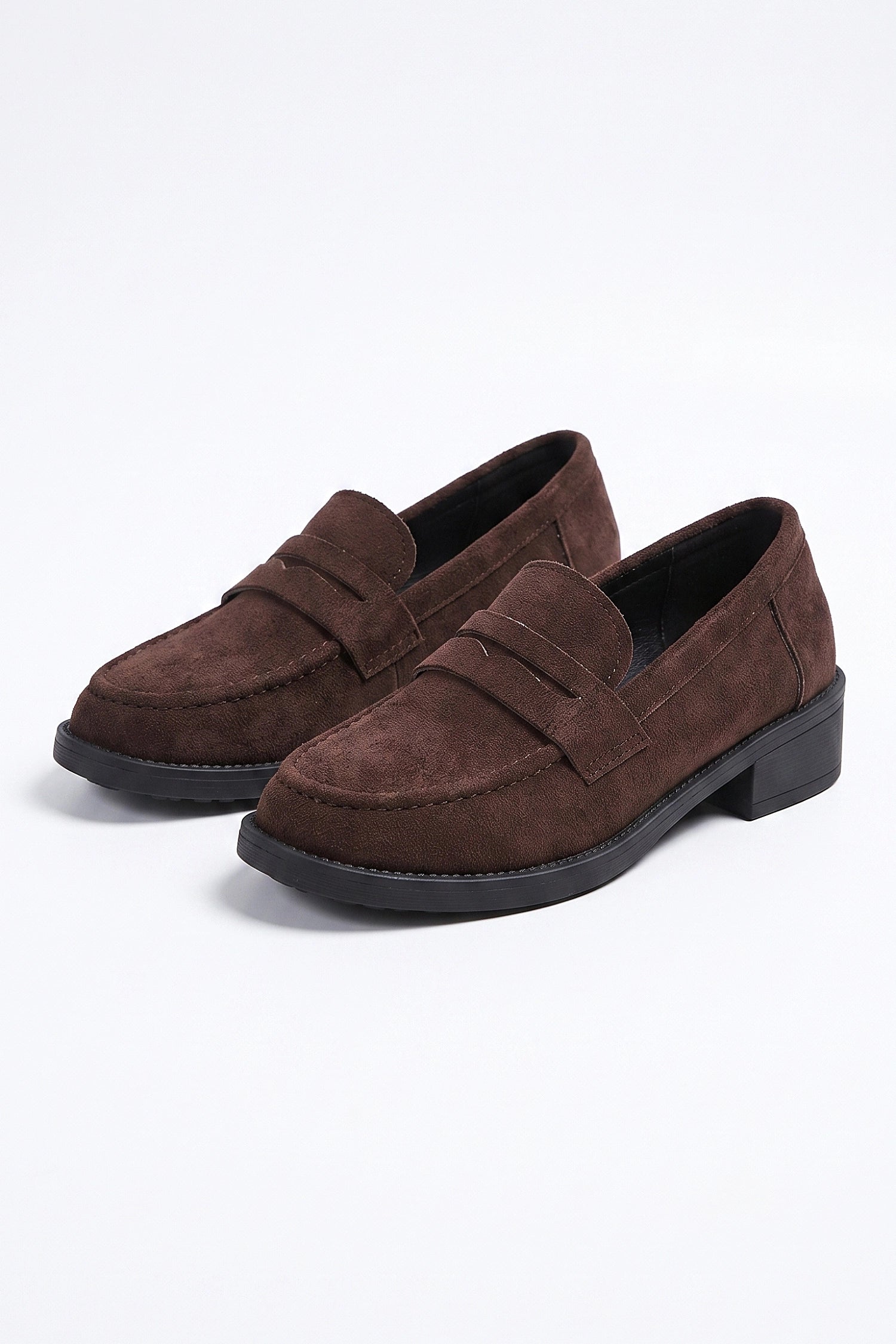 Women's Brown Slip-On Penny Loafers