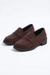 Women's Brown Slip-On Penny Loafers