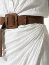 Caurelle | Women’s Lapel Wrap Maxi Dress Elegant Flowing Silhouette