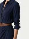 Caurelle | Women’s Lapel Wrap Maxi Dress Elegant Flowing Silhouette