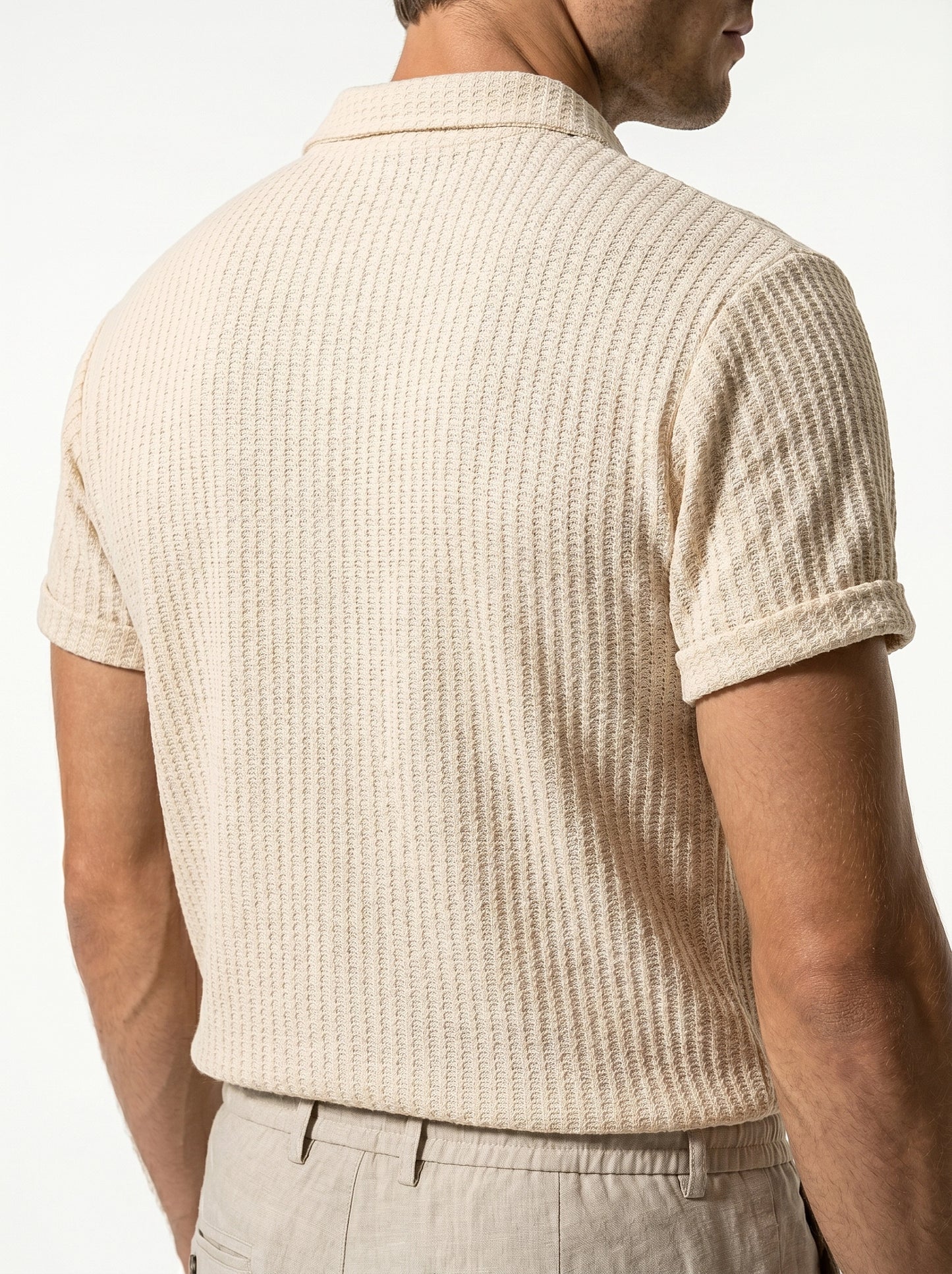 Caurelle | Men’s Jacquard Knit Polo Shirt