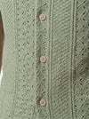 Caurelle | Men’s Jacquard Knit Cuban Collar Polo Shirt