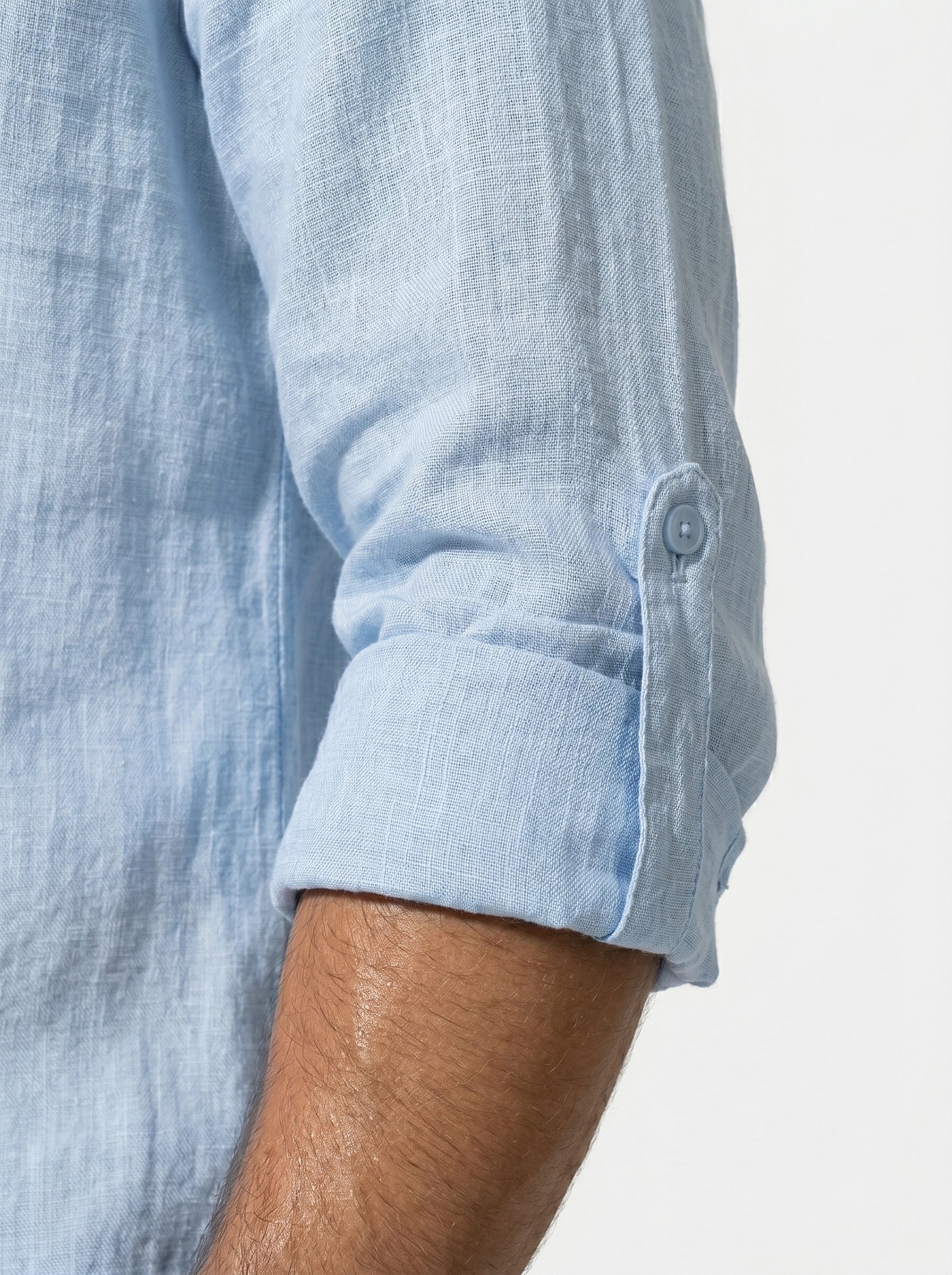Caurelle | Men’s Linen Style Shirt Lightweight Summer Comfort