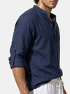 Caurelle | Men’s Linen Style Shirt Lightweight Summer Comfort