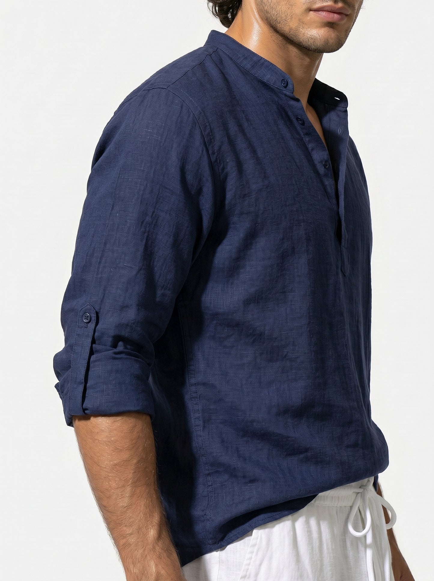Caurelle | Men’s Linen Style Shirt Lightweight Summer Comfort