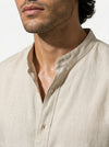 Caurelle | Men’s Linen Style Shirt Lightweight Summer Comfort