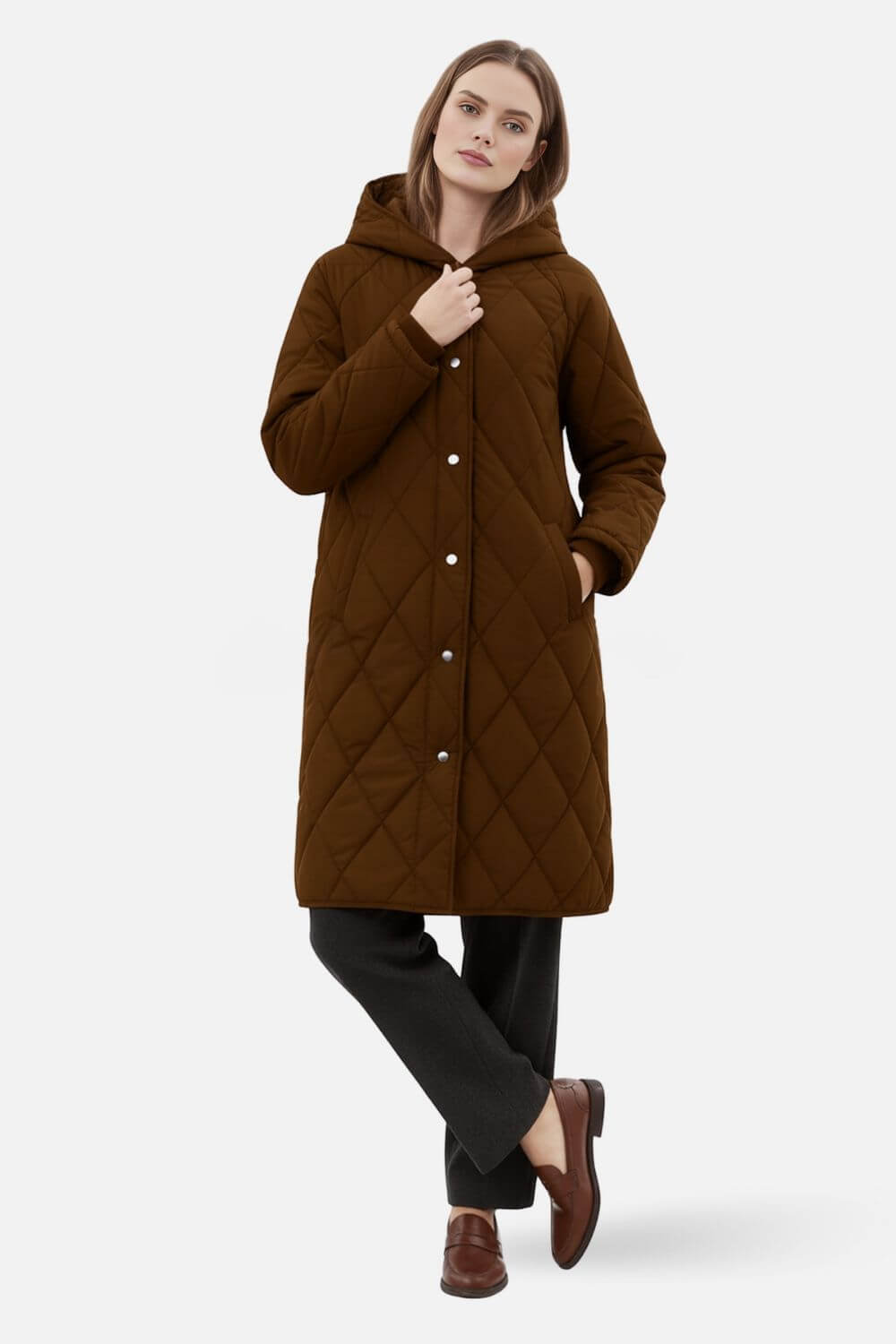 Caurelle | Women’s Long Quilted Puffer Coat – Effortless Warmth Meets Timeless Elegance