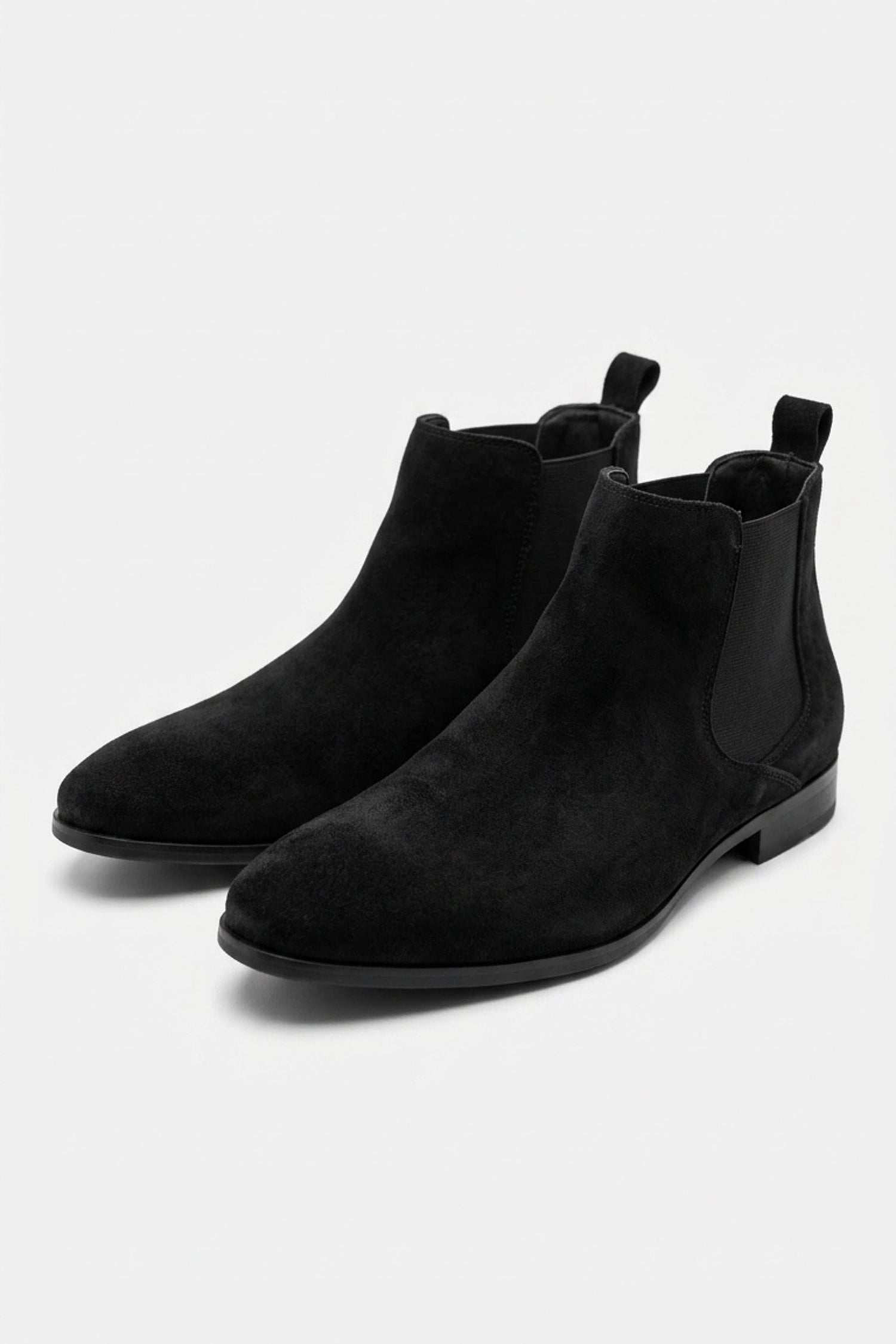 Men’s Winter Easy Wear Suede Chelsea Boots Low Heel