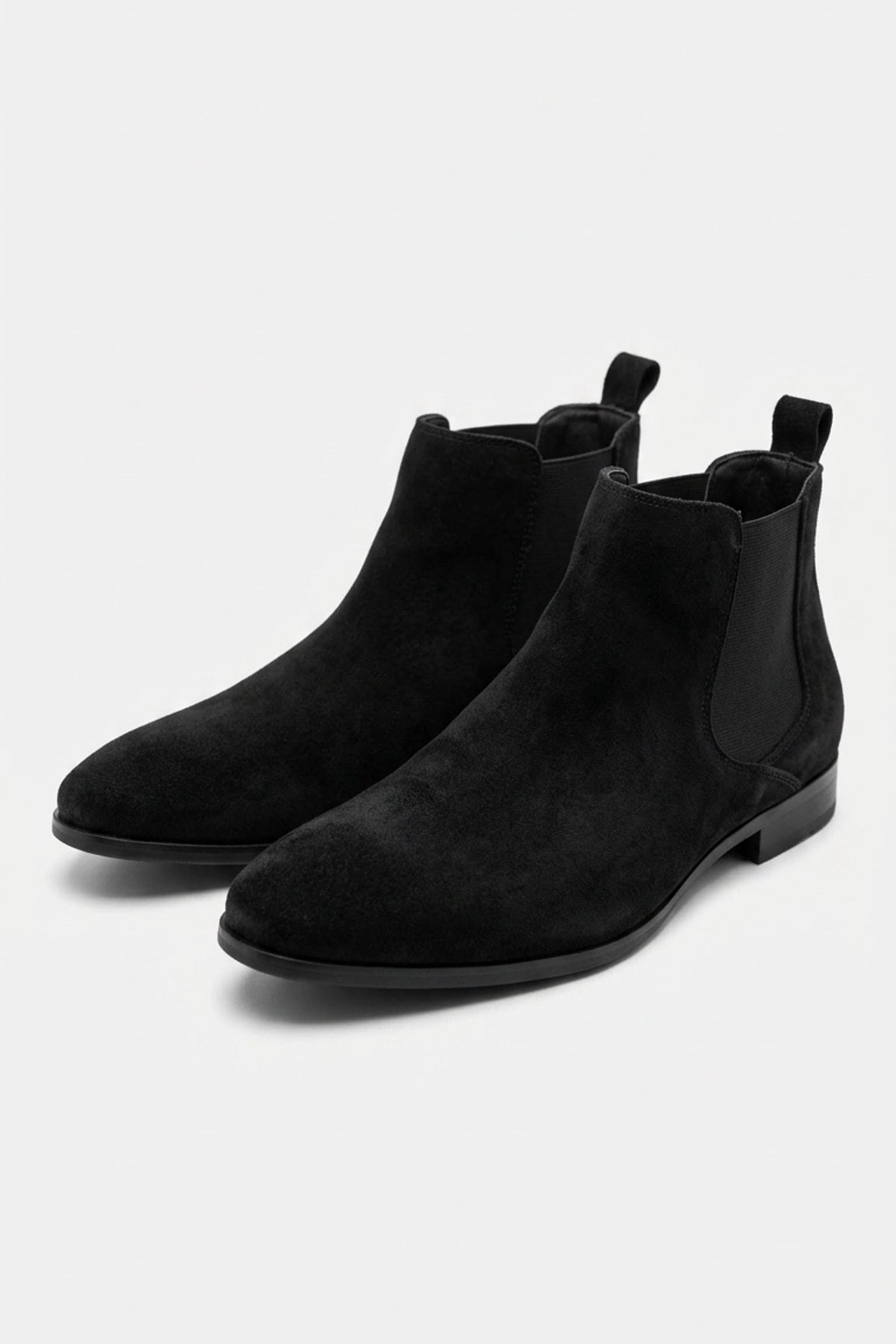 Men’s Winter Easy Wear Suede Chelsea Boots Low Heel
