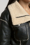 Caurelle | Women’s Cropped Faux Fur Lapel Jacket