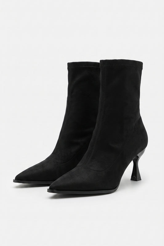 Women's Winter Easy Wear Pointed Toe Stiletto Suede Ankle Boots