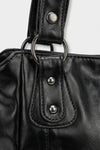 Women's Large Capacity Leather Shoulder Bag with Buckle Handle
