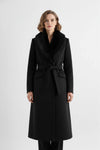 Caurelle | Women’s Long Coat with Faux Fur Collar