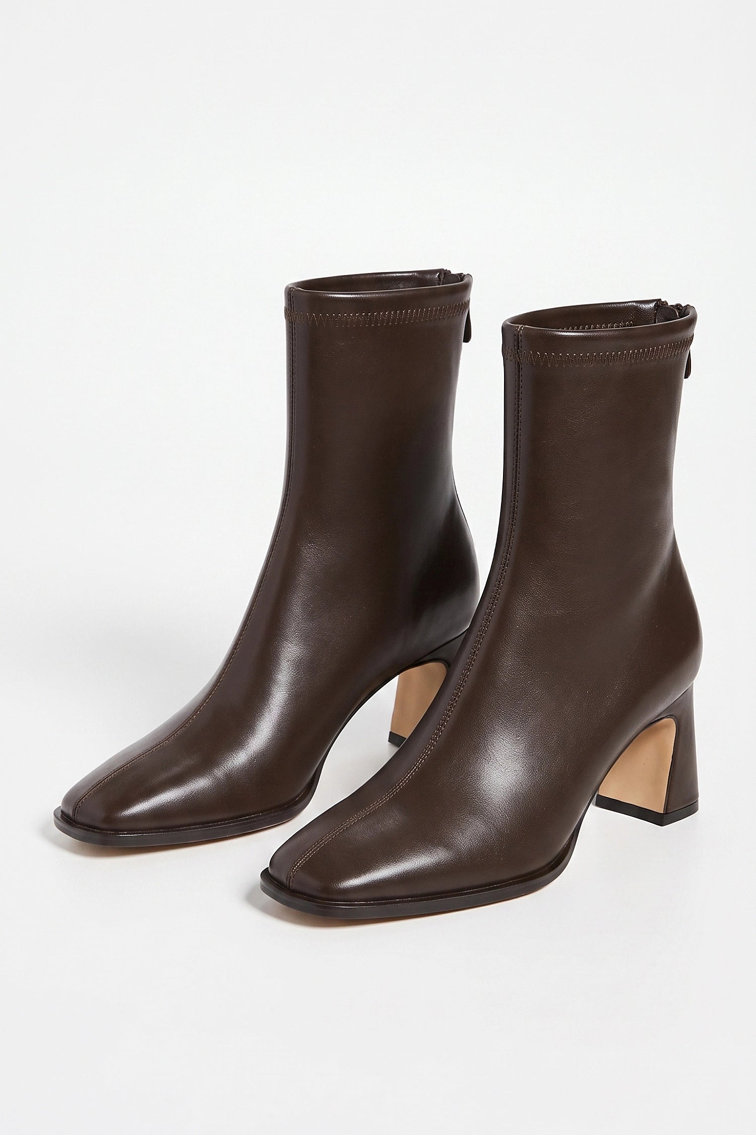 Women's Winter Square Toe Leather Ankle Boots