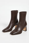 Women's Winter Square Toe Leather Ankle Boots