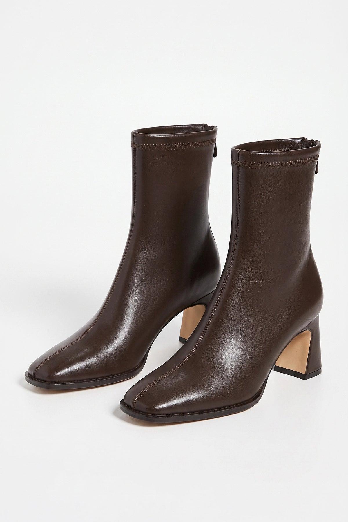 Women's Winter Square Toe Leather Ankle Boots