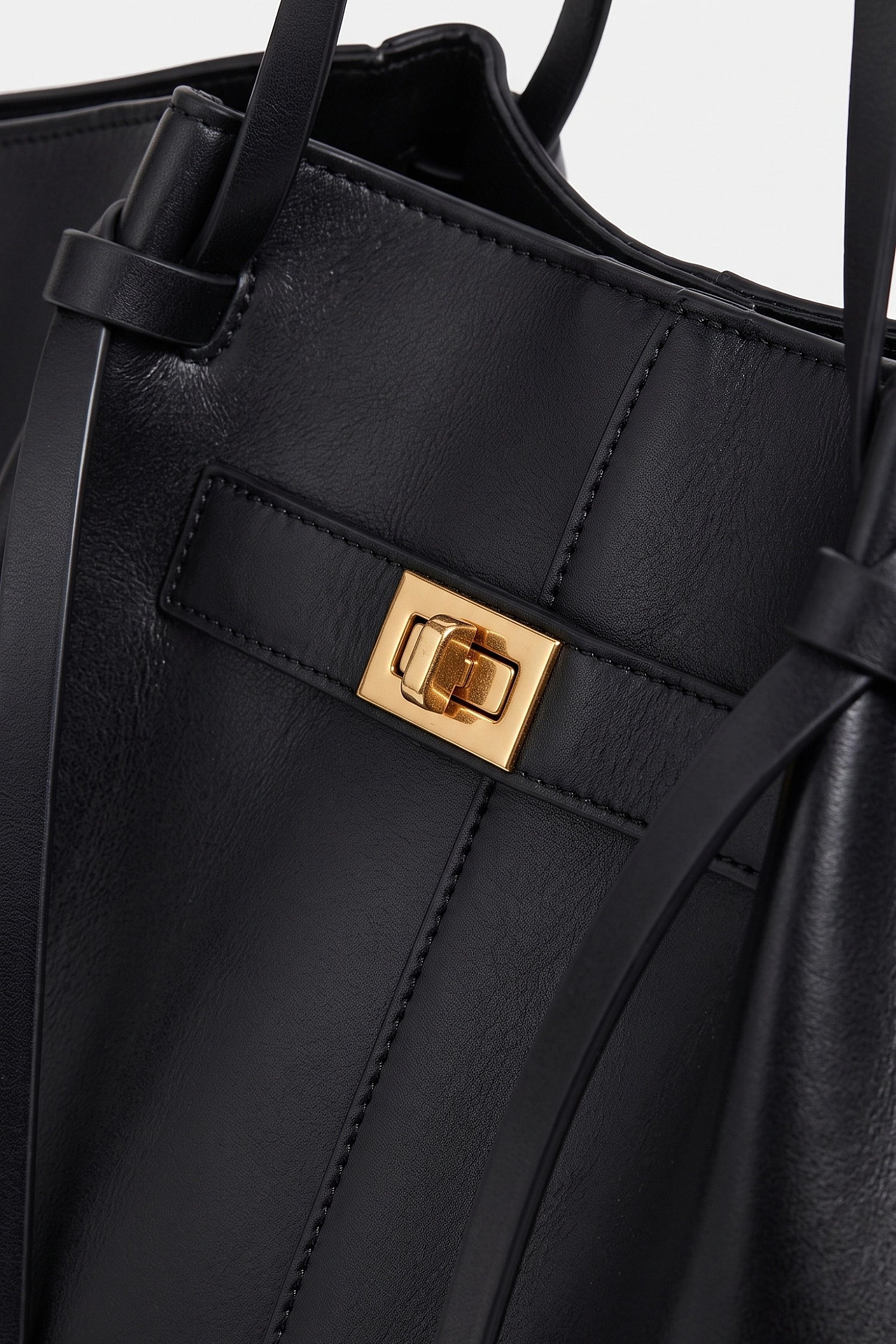 Women's Spacious Leather Shoulder Tote Bag