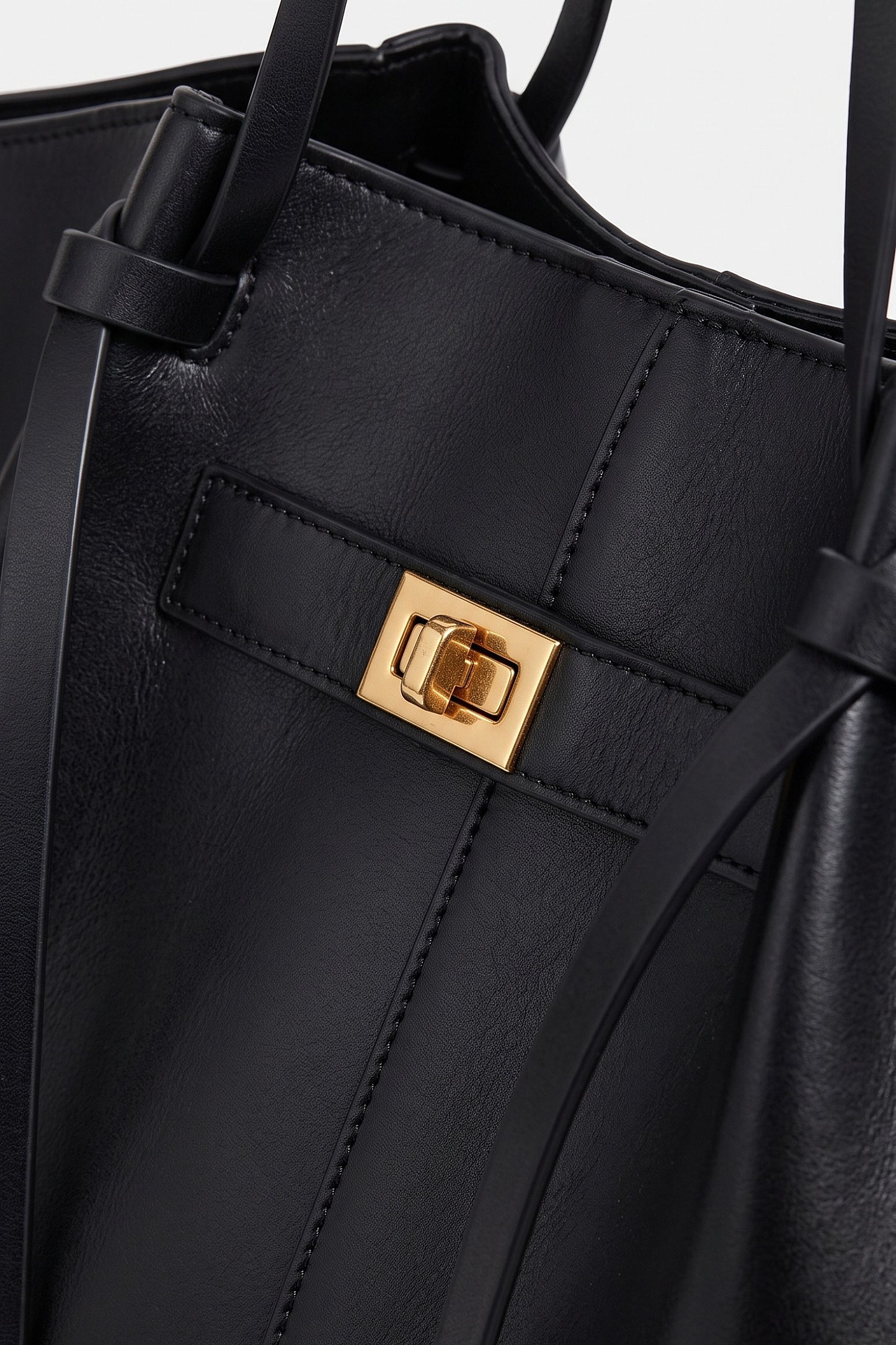 Women's Spacious Leather Shoulder Tote Bag