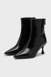 Women’s Pointed Toe High Heeled Ankle Boots with Back Zip