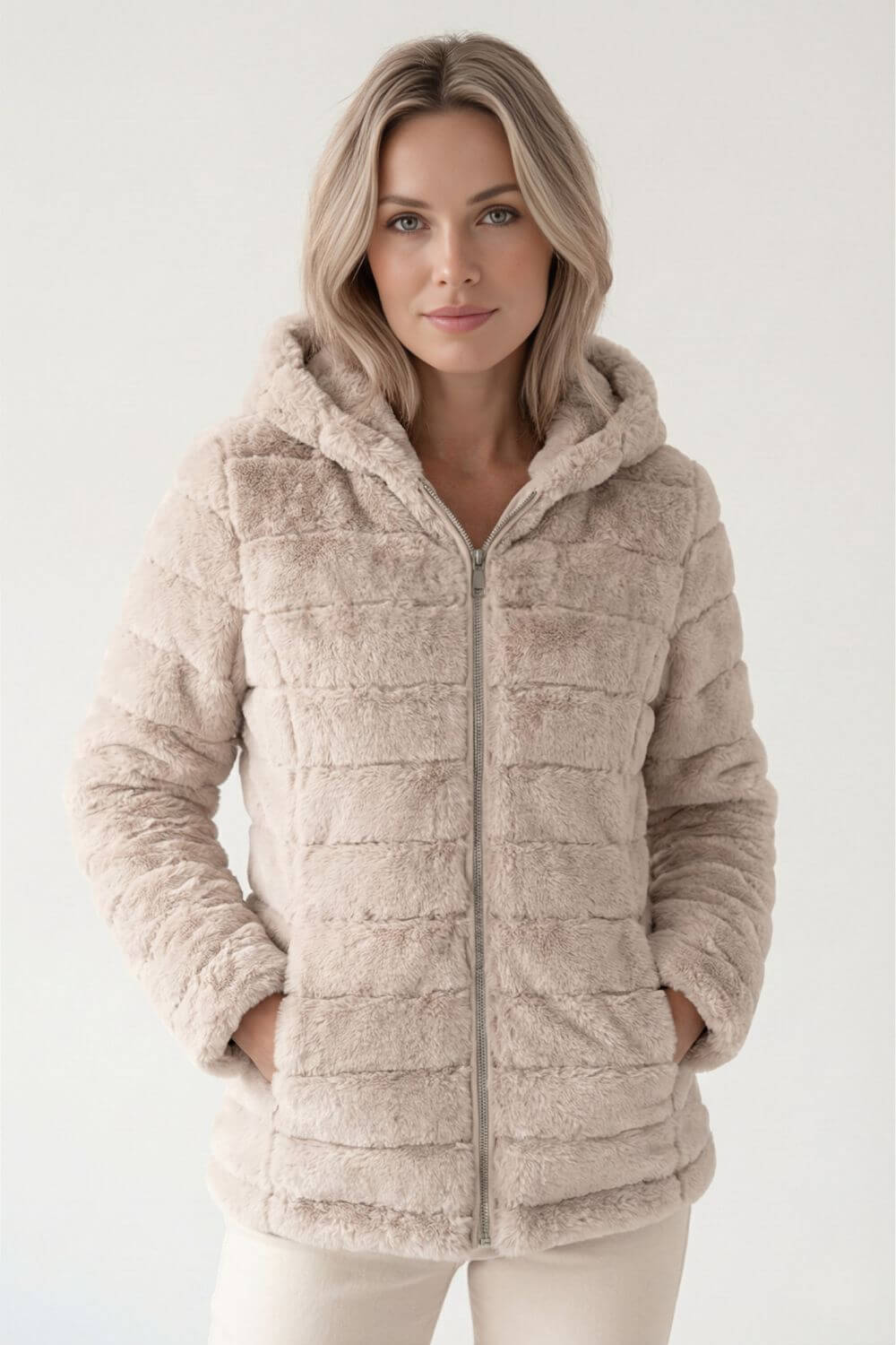 Caurelle | Women’s Faux Fur Fleece Puffer Jacket